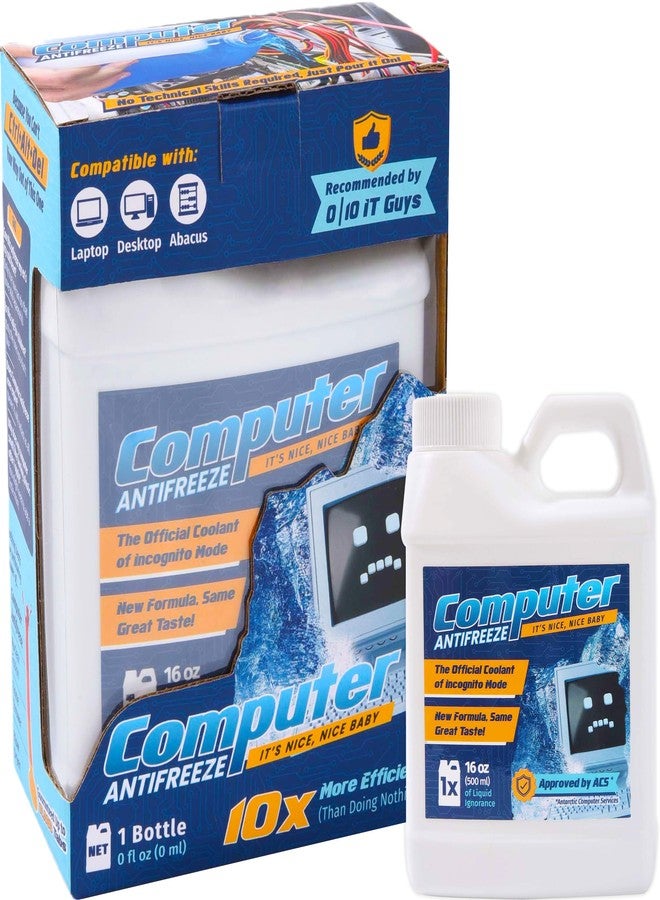 Witty Yeti Hilarious Gag Gift Computer Antifreeze Funny Practical Joke for Office Workers, Tech or IT Professionals. Christmas Stocking Stuffer Idea, White Elephant Party or Birthday Prank Present - Image 1